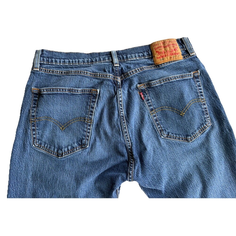 Levi’s 505 Jeans Mens 36x32 Blue Straight Leg Regular Fit Classic Denim